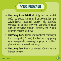 KZBS - REE 2024 - infografika podsumowująca informacje o Narodowym Banku Polskim