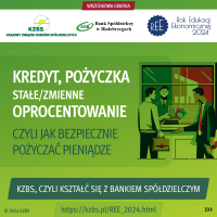 KZBS - REE 2024 - infografika o kredytach, pożyczkach oraz oprocentowaniu