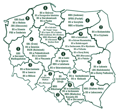 Mapa z ambasadorami
