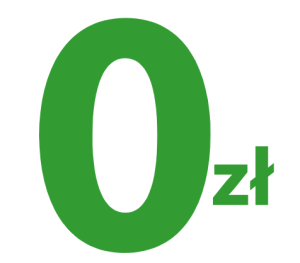 Obraz informujący o opłatach za 0 zł