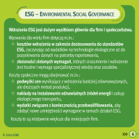 KZBS - REE 2024 - infografika tłumacząca pojęcie ESG