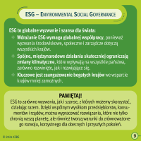 KZBS - REE 2024 - infografika tłumacząca pojęcie ESG