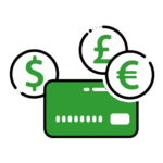 Grafika przedstawiająca kartę wielowalutową