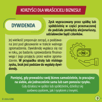 KZBS - REE 2024 - infografika tłumacząca pojęcie dywidendy