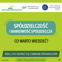 KZBS - REE 2024 - infografika informująca co warto wiedzieć o spółdzielczości