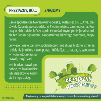 KZBS - REE 2024 - infografika o tym jaki jest bank spółdzielczy - znajomy