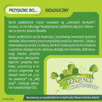 KZBS - REE 2024 - infografika o tym jaki jest bank spółdzielczy - ekologiczny